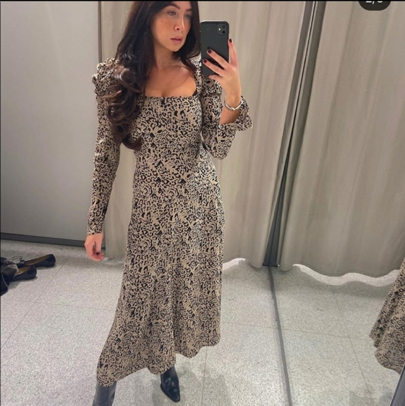 HOST PICK🎉 NWT ZARA Animal Print Maxi Dress 👗 - Picture 5 of 12